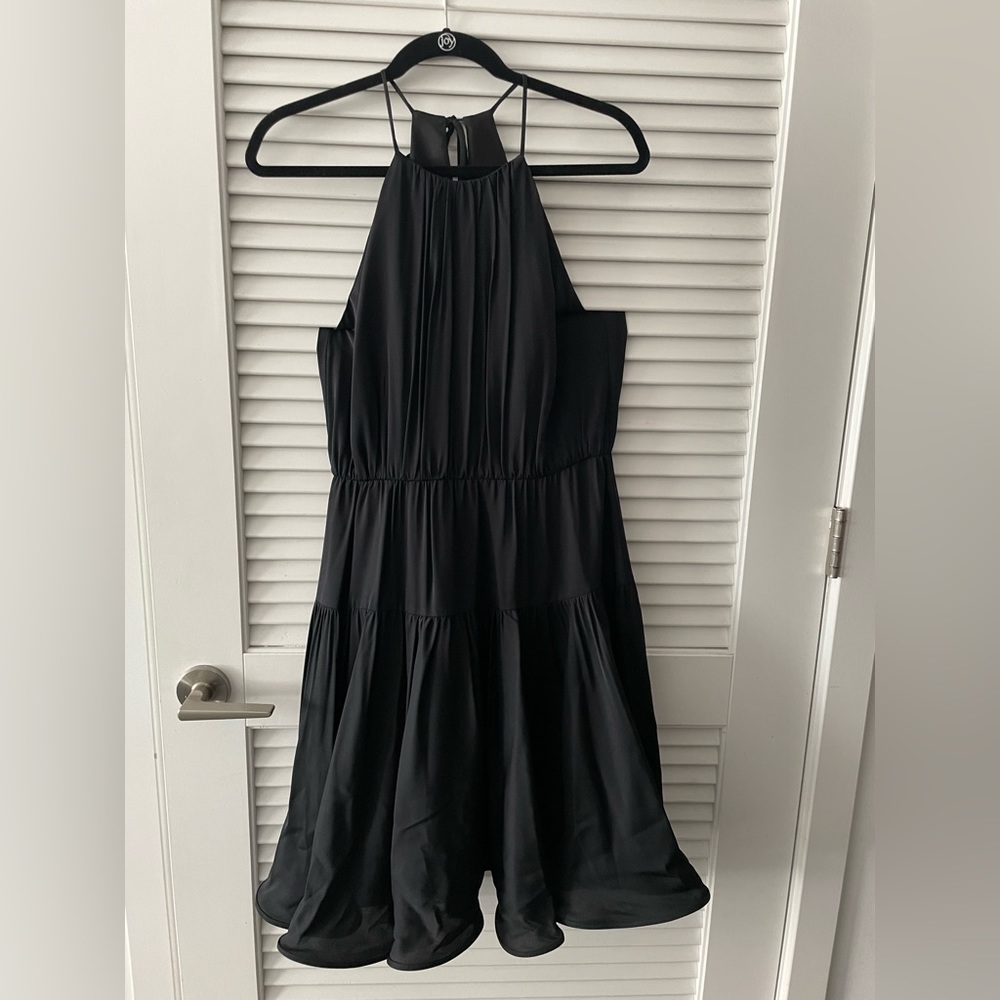 Milly Black Silk Cocktail Dress